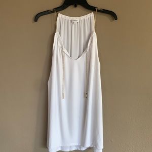 GUESS White tank with gold chain accents